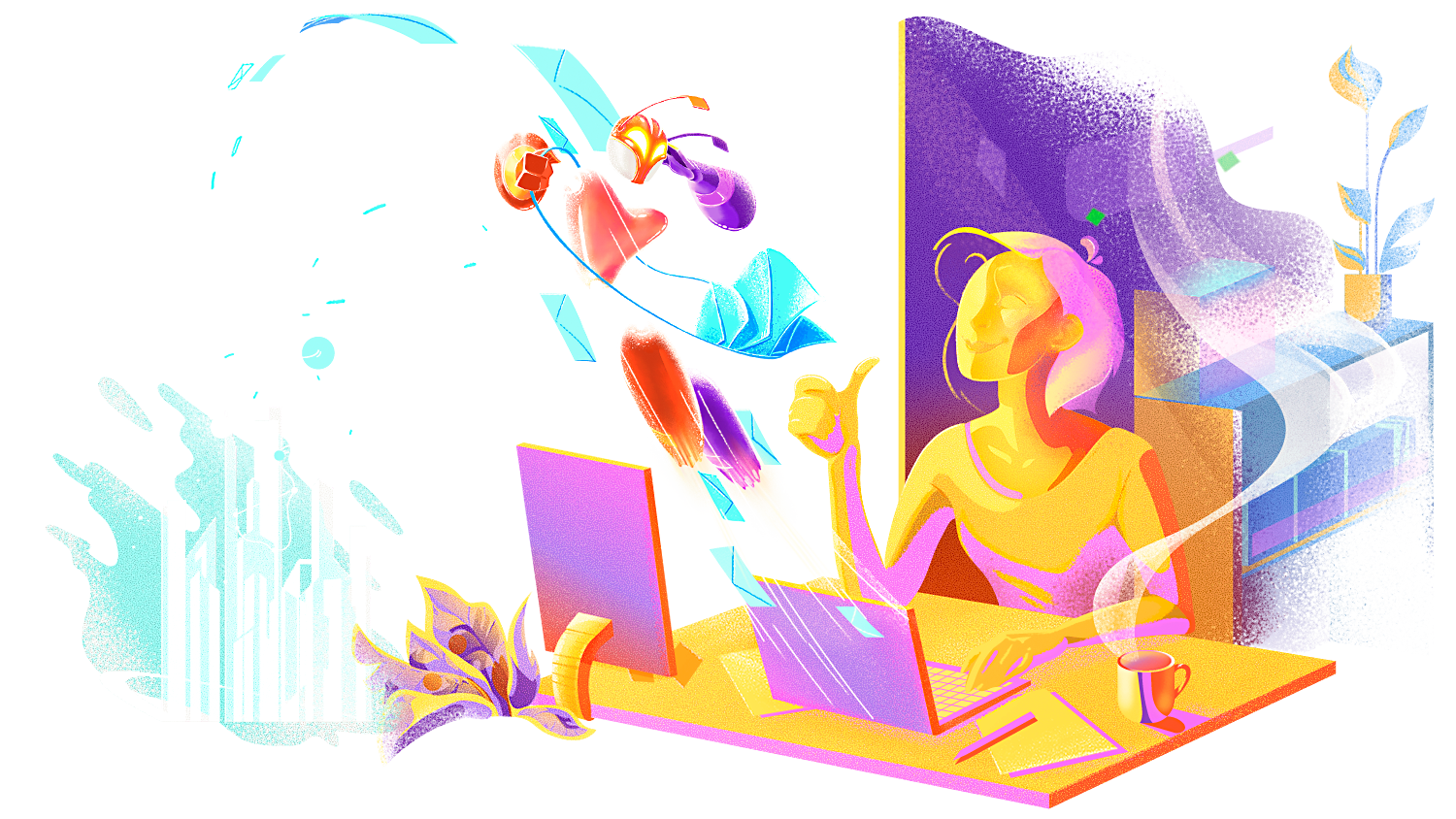 Actor model illustration